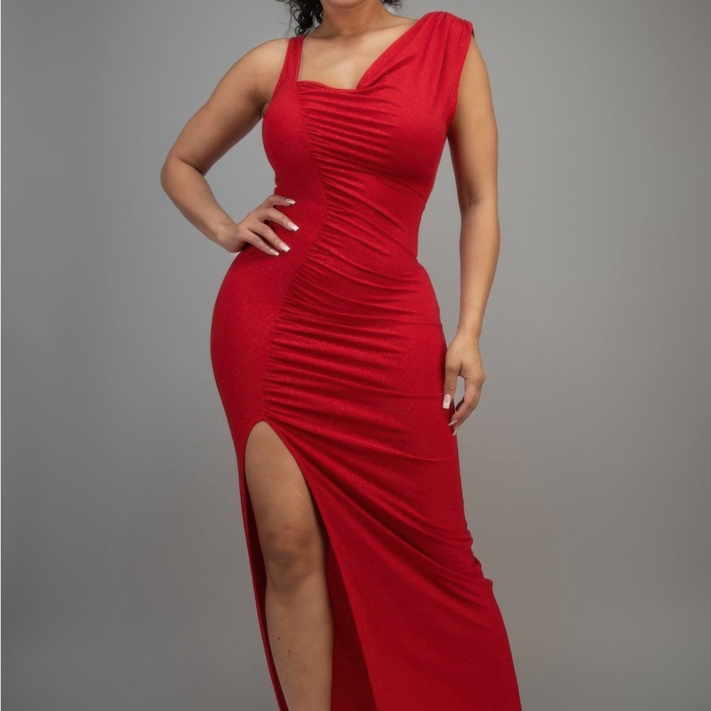 Glitter Slitted Dress